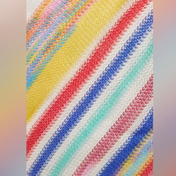 NWT Missoni Striped Halterneck OnePiece 40 (4) Small Rainbow Crochet Bikini Mare - Picture 9 of 16